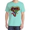 thumbnail image 2 of Wild Bobby, Keep It Wild Colorful Elephant Face, Animal Lover, Garment-Dyed Washed Look Short Sleeve T-Shirt, Mint, Large, 2 of 3