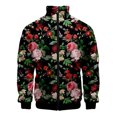 thumbnail image 3 of Chaqueta con estampado 3D de plantas y flores para hombre, abrigo de manga larga con estampado retro, chaquetas con cremallera de gran tamaño y personalidad para mujer, blusas de calle, 3 of 5