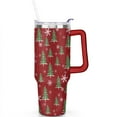 thumbnail image 2 of Merry Christmas 40 Oz Coffee Tumbler with Handle Stainless Steel Winter Snowflake Coffee Travel Mug Modern Cafe Tumblers for Holiday Accessories Birthday Christmas for Mom Wife Teacher Neighbor, 2 of 7