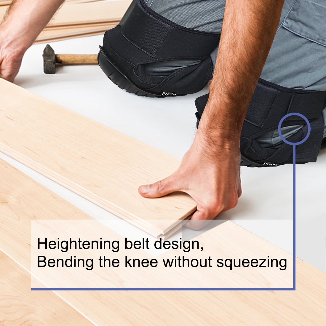 Cheyuez Knee Pads for Work,Professional Heavy Duty Work Knee Pads with Thick Foam Cushion and Extended Velcro Straps for Men Construction, Garden, Flooring