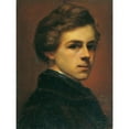 thumbnail image 3 of Gustav Gaul 19x24 Black Modern Framed Museum Art Print Titled - Self-Portrait (1852), 3 of 5