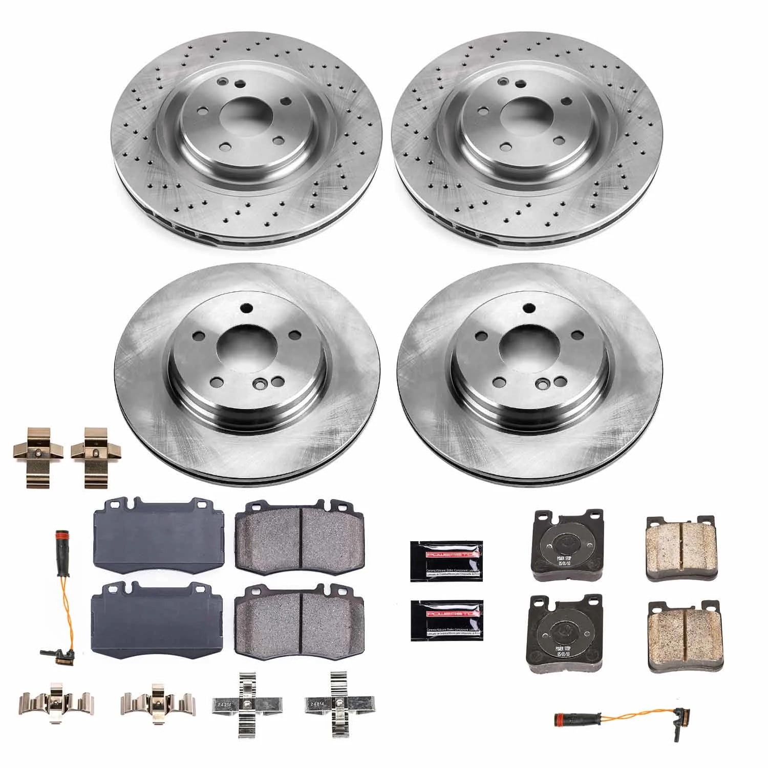PowerStop Front and Rear Stock Replacement Brake Pad and Rotor Kit Fits: MERCEDES-BENZ Select Models KOE6204