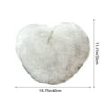 thumbnail image 3 of Kumdkd Faux Wool Heart-Shaped Pillow, 15.75x11.81 Inch Long-Pile Plush Throw Cushion for Living Room Sofa, Bedroom Decor, Cute Brown Gift for Girls, Valentine's Day or Christmas Present, 3 of 6