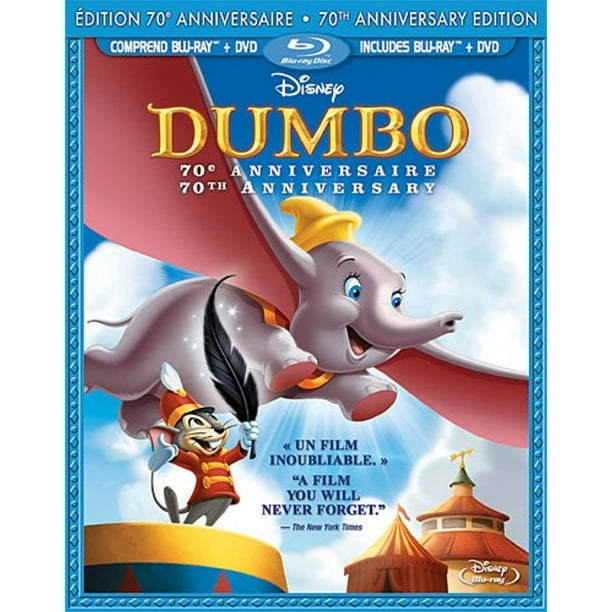 Dumbo: 70th Anniversaire Edition - 2-Disc BD Bilingue Combo Pack (BD+DVD) [Blu-ray] (Bilingue)