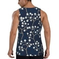 thumbnail image 3 of Haiem Cherry Blossoms on Navy Background Men Workout Tank Top Gym Bodybuilding Sleeveless Muscle T Shirts Athletic Tank Breathable Workout Shirt-XX-Large, 3 of 9