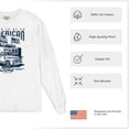 thumbnail image 6 of Proud To Be An American Ford Long Sleeve T-shirt Patriotic Retro Vintage F-Series Truck 1950s F100 USA Flag Licensed, 6 of 7