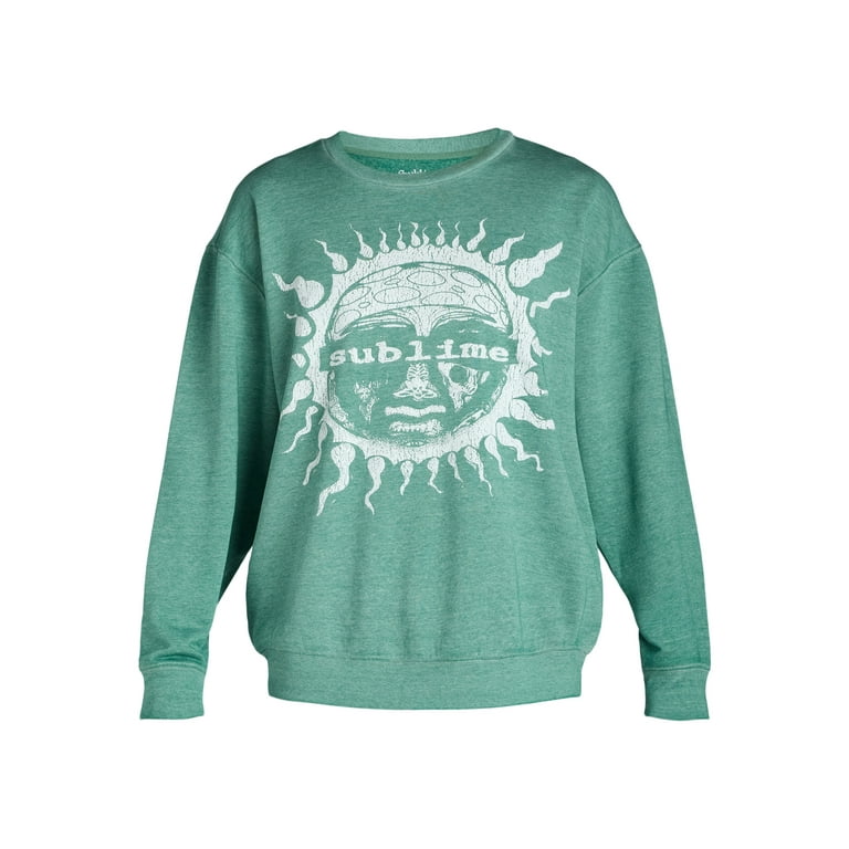 Sublime Men s Big Men s Burnout Crewneck Fleece Sweatshirt with Long Sleeves Sizes XS 3XL Walmart