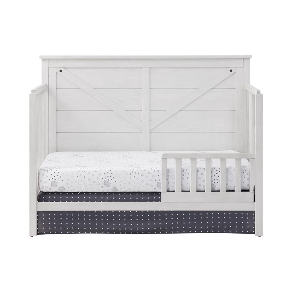 Oxford Baby Montauk 4-in-1 Convertible Crib, Barn White, GREENGUARD Gold Certified, Wooden Crib