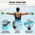 thumbnail image 5 of THERABAND Water Weights, Aquatic Dumbbells for Pool Fitness, Pair, Green Medium Resistance Level, for Pool Exercise and Water Aerobics for Adults, Foam Pool Weights for Therapy and Fitness Workouts, 5 of 9
