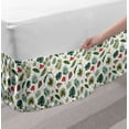 thumbnail image 2 of Garden Art Bed Skirt, Botanical Pattern with Leaves of the Jungle Plants Realistic Natural Elements, Elastic Bedskirt Dust Ruffle Wrap Around for Bedding Decor, 4 Sizes, Multicolor, by Ambesonne, 2 of 2