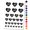 Black, variant on NC North Carolina State in Heart Water Resistant Temporary Tattoo Set Fake Body Art Collection - Hot Pink