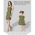 thumbnail image 5 of Soimoi Bird Printed, Cotton Satin Spandex, Sewing Fabric by The Yard 54 Inch Wide, Decorative Fabric for Dresses and Home Accents, Olive Green, 5 of 5