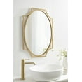 thumbnail image 6 of Kate and Laurel Rateau Modern Scalloped Oval Wall Mirror, 20 x 30, Gold, Elegant Wall Decor with Rounded Mirror and Scalloped Outer Frame for Trendy Concentric Design, 6 of 7