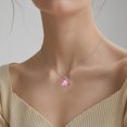 thumbnail image 4 of Midir&Etain Pink Heart Crystal Pendant Necklace Infinity Necklace 925 Sterling Silver Infinity with Cubic Zirconia Jewelry Mothers Day Gifts for Women Daughter Mom Wife Girlfriend, 4 of 5