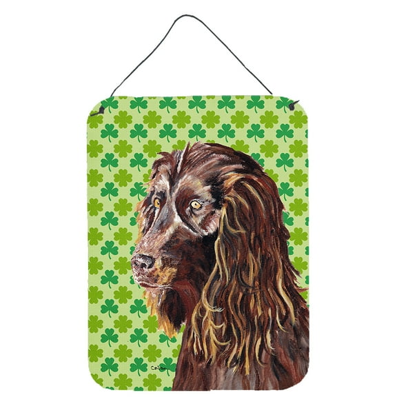 Boykin Spaniel Lucky Shamrock St. Patricks Day Wall or Door Hanging Prints