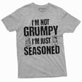 thumbnail image 6 of Men's Funny I am not Grumpy I am just seasoned T-shirt Grandpa Papa Dad Fathers day funny Gift tee (4X-Large Navy Blue), 6 of 7