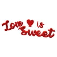 thumbnail image 1 of Letra de madera Love IS Sweet Sign decoración de mesa del Día de San Valentín Impresión de doble cara accesorios de fotografía para compromiso , Rojo mayimx Signo de boda, 1 of 9