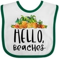 thumbnail image 3 of Inktastic Hello, Beaches Group of Pineapples Boys or Girls Baby Bib, 3 of 4