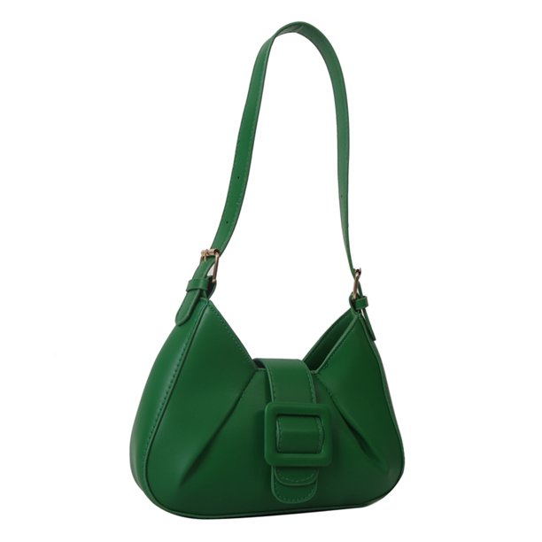 Bolso de mano a la moda para mujer, bolso de axila sólido con correa ajustable, bolso de compras diario