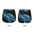 thumbnail image 5 of Haiem Ocean Turtle Women's 2 in 1 Running Shorts - Lightweight Athletic Workout Gym Yoga Breathable Sports Shorts Liner with Phone Pockets-Small, 5 of 9