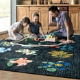 thumbnail image 2 of Wellber Area Rug Soft Vintage Floral Rugs Non Slip Carpet for Bedroom Living Room Home Deocr,4'x6',Blue, 2 of 6