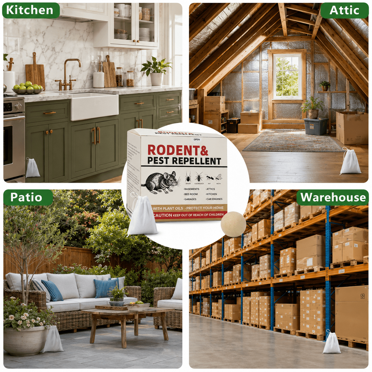 RodentRepellent 72 Balls, MouseRepellent Indoor for House, Car & Garage – Safe & Natural Peppermint Oil Moth Balls for Rodents, Rat & MiceRepellent for Home, Office, & Outdoors