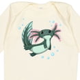 thumbnail image 4 of Inktastic Cute Axolotl Swimming with Bubbles Boys or Girls Long Sleeve Baby Bodysuit, 4 of 5