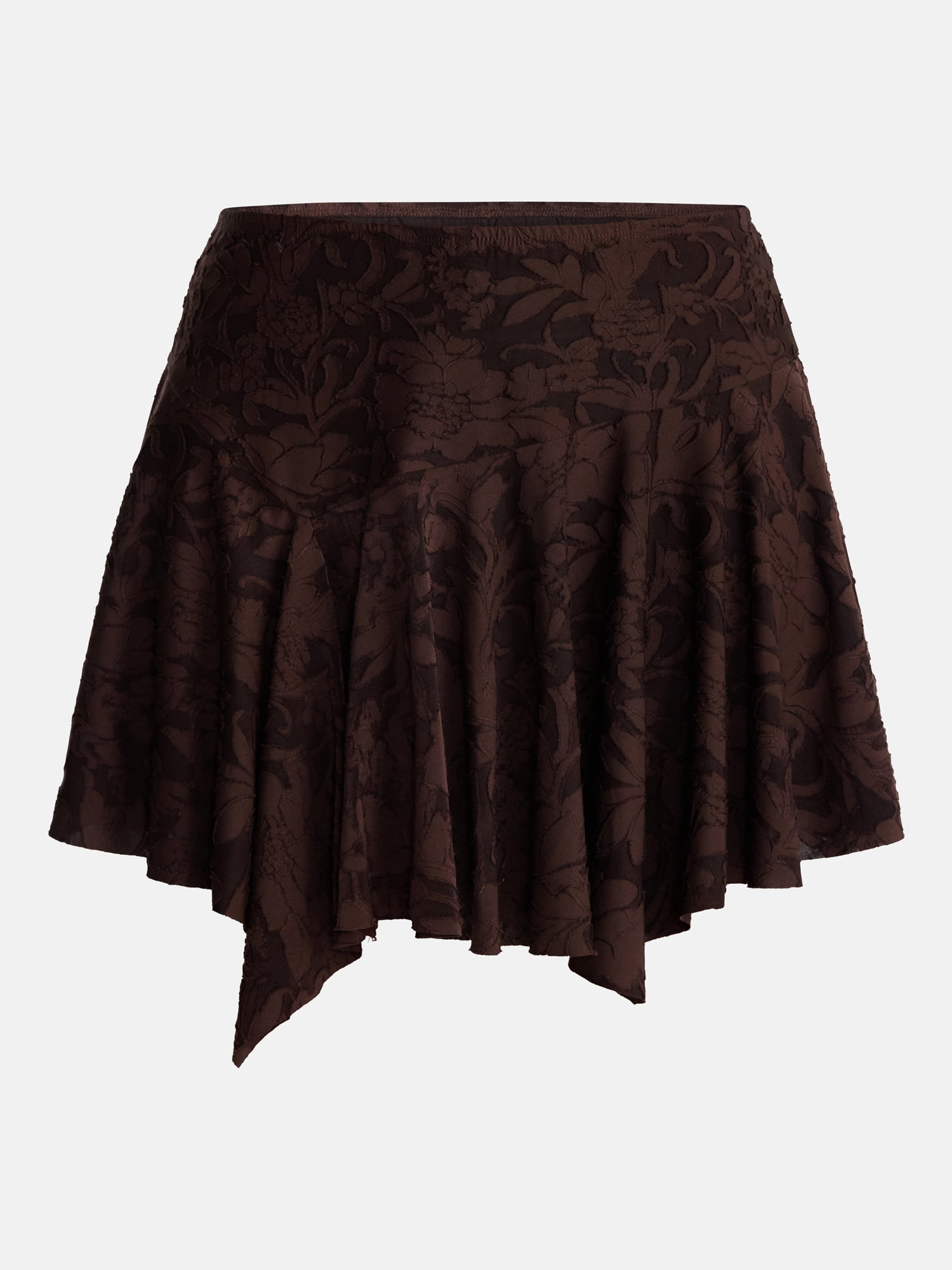 No Boundaries Asymmetrical Mini Lace Skirt, Women's XXS-XXL