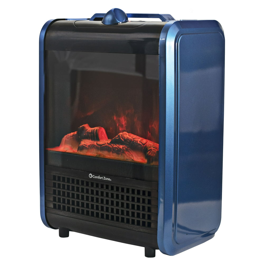 Comfort Zone Mini Portable Electric Fireplace Heater