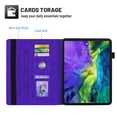thumbnail image 3 of K-LION for iPad 10th Generation Case with Pencil Holder, Embossed Premium PU Leather Folio Case Multi-angle Stand Protective Cover with Card Slots for iPad 10th Gen 10.9 inch 2022,Purple, 3 of 6