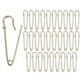 thumbnail image 1 of Uxcell 30-Pack Alfileres de Seguridad Grandes, 2" Alfileres de Bloqueo de Resorte para Mantas, Alfileres a Granel para Moda/Ropa/Coser/Colchar/Manualidades, Grandes Alfileres de Seguridad [Dorado], 1 of 7