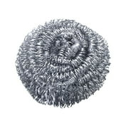 Fuderu 1 Pack Steel Wool Scrubber, Metal Kitchen Scrubbing Sponges, Dishwashing Scouring Pads Heavy Duty, Premium Stainless Steel Scrubbers for Cleaning Dishes Pots and Pans Bathroom Oven (Sliver)
