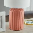 thumbnail image 4 of Mainstays 12.75 Inch Ceramic Table Lamp with White Fabric Shade, 4 of 6