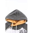 thumbnail image 3 of ABPHQTO Sudadera de mujer con capucha doble y mangas raglán con estampado floral blanco, 3 of 5