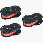 GRC Compatible Universal Black / Red Nylon Printing Calculator Ribbon Spool, 36 Ribbons