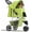 Lawn Green Polka Dots, variant on ZBAKF 3-Wheel Pet Stroller for Small & Medium Dogs and Cats, Foldable Travel Jogger with Breathable Mesh Cover, Safety Tethers, Cup Holder & Storage Basket, Lightweight Design-Lawn Green Polka Dots