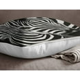 thumbnail image 3 of S4Sassy Zebra Face Digital Print Decorative Black Pillow Case Square Cushion Cover -12 x 12 Inches, 3 of 4