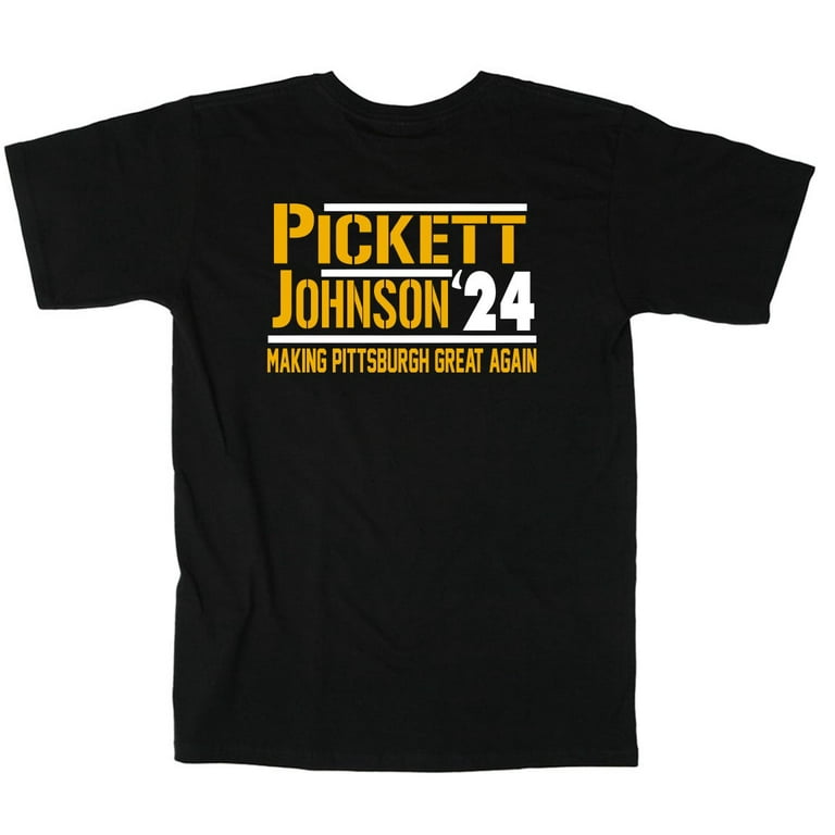 : Black Steelers Pickett Text Pic T-Shirt Adult