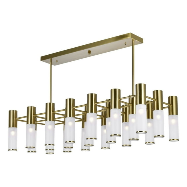 CWI Lighting 1221P38-21-625 21 Light Island/Pool Table Chandelier with Brass Finish