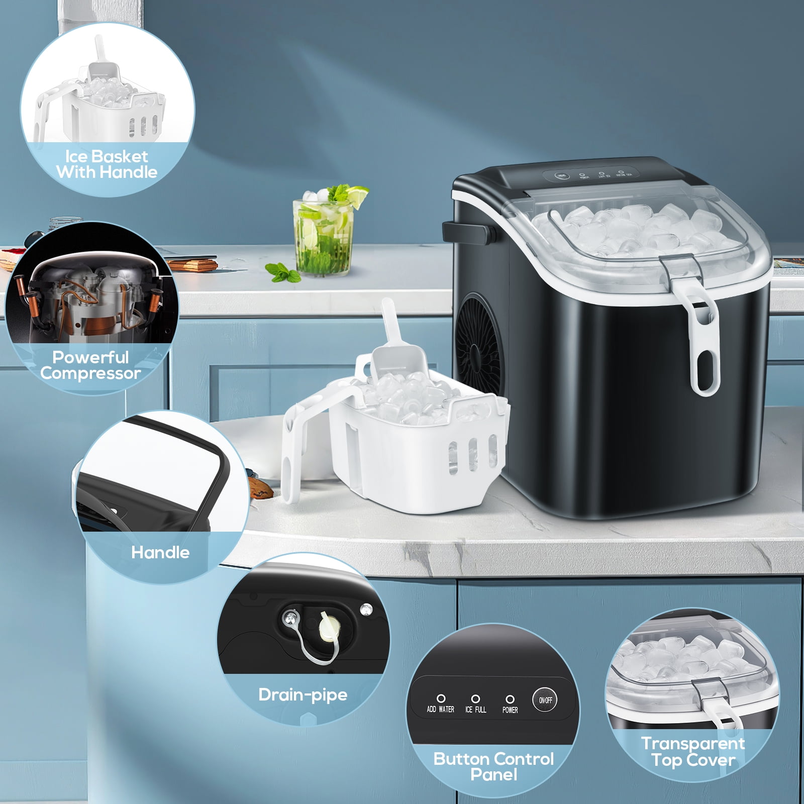 Auseo Nugget Ice Maker Countertop … curated on LTK