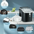thumbnail image 6 of Electactic Countertop Ice Maker, Portable Ice Machine with Handle, 26Lbs/24H, 9Pcs/6Mins, One-Click Operation Ice Makers, with Ice Scoop and Basket, for Kitchen/Bar/Party - (Black), 6 of 7