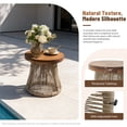 thumbnail image 2 of JOIVI 3-Piece Patio Furniture Set, Outdoor Bistro Sets with Wood Top Coffee Table, Outdoor Wicker Swivel Chairs for Backyard, Deck, Balcony, 2 of 7