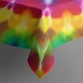 thumbnail image 5 of Colorful Tie Dye Star Mandala Square Tablecloth,Waterproof Square Table Cover,Wipeable Spillproof Washable Table Cover for Home Kitchen Party Decor 42"X42"(107x107cm), 5 of 6