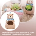 thumbnail image 3 of Injueey Oso Elefante Oveja Maceta Suculenta Fabricación Resina Animales Forma Cactus Molde Decoración de para Patio Jardín Patio Suministros de cerámica y alfarería Oso Injueey HA081981-01, 3 of 6