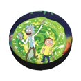 thumbnail image 3 of Cute Cartoon Rick And Morty Spare Tire Cover Wheel Protectors For Trailer Rv Suv Truck Camper Travel Fits For Tire Diameter 15 Inch, 3 of 7