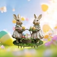thumbnail image 5 of Fiudx Estacas de Pascua para Jardín, Coloridas Decoraciones Acrílicas, Diseños Originales de Conejitos y Huevos, Material Resistente a La Intemperie, Decoración Festiva para Exteriores, Celebración d, 5 of 5