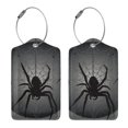 thumbnail image 3 of Naloa Black Spiders Luggage Tag for Suitcase Leather Baggage Tag with Stainless Steel Loop Privacy Cover for Women Men Girls-1, 3 of 5