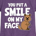 thumbnail image 3 of Instant Message - You Put A Smile On My Face - Toddler & Youth Girls Short Sleeve Graphic T-Shirt, 3 of 6