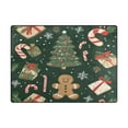 thumbnail image 5 of Yayeee Area Rugs for Living Room 5.2'x4' Non Slip Washable Bedroom Floor Carpet, Christmas Cartoon Gingerbread Pattern, 5 of 5