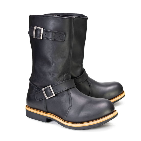Milwaukee Leather MBM9066 Men's Antique Black Classic Engineer Motorcycle Riding Boots 10